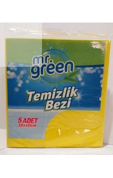 Mr Green Temizlik Bezi 5'Li 1 Paket 38 x 40 CM Mr Green Temizlik Bezi 5'Li 1 Paket 38 x 40 CM