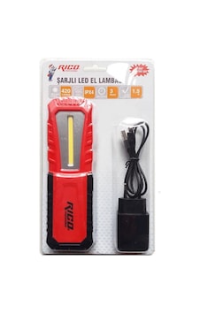 Rıco El Feneri-çalışma Lambası Ledli 420 Lümen Mıknatıslı Askılı Şarjlı Rıco El Feneri-çalışma Lambası Ledli 420 Lümen Mıknatıslı Askılı Şarjlı