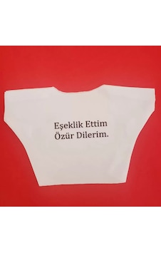 Eşeklik Ettim Yazılı Peluş Oyuncak Tişörtü Eşeklik Ettim Yazılı Peluş Oyuncak Tişörtü