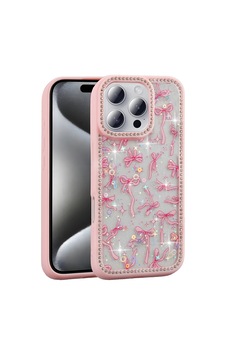 Apple iPhone Uyumlu 16 Pro Kılıf Taşlı Ve Simli Tasarım Zore Azra Kapak Apple iPhone Uyumlu 16 Pro Kılıf Taşlı Ve Simli Tasarım Zore Azra Kapak