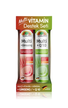 Sunlife Multivitamin Destek Seti - Multi +ginseng & Multi +q10 Sunlife Multivitamin Destek Seti - Multi +ginseng & Multi +q10