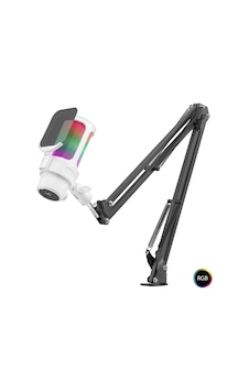 Profesyonel Ayarlanabilir Masa Kolu Askılı Gaming Rgb Mikrofon 192 Khz / 24bit Type-c - Beyaz M835w Profesyonel Ayarlanabilir Masa Kolu Askılı Gaming Rgb Mikrofon 192 Khz / 24bit Type-c - Beyaz M835w