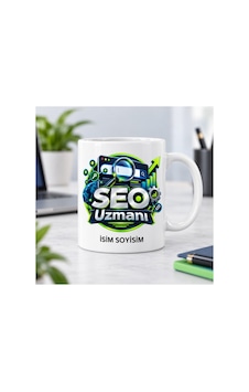 Seo Uzmanı Kupa Bardak Büyüteç Arama Ekranı Ve Grafik Desenli Beyaz Beyaz Seo Uzmanı Kupa Bardak Büyüteç Arama Ekranı Ve Grafik Desenli Beyaz Beyaz