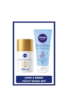NIVEA Luminous630 Çatlak Karşıtı Vücut Yağ Serumu 100 ML + Baby Hassas Bakım Pişik Önleyici Krem 100 ML NIVEA Luminous630 Çatlak Karşıtı Vücut Yağ Serumu 100 ML + Baby Hassas Bakım Pişik Önleyici Krem 100 ML