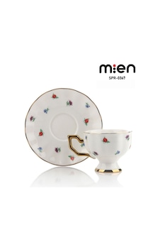 Mien 6 Kişilik Çiçek Desenli Porselen Türk Kahve Fincan Takımı 100 Ml Beyaz Mien 6 Kişilik Çiçek Desenli Porselen Türk Kahve Fincan Takımı 100 Ml Beyaz