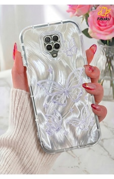 Fibaks Redmi Note 9 Pro/9s Uyumlu Kılıf Sök Tak Kamera Korumalı Parlak Hologramlı Kelebek Desenli Darbe Emici Fibaks Redmi Note 9 Pro/9s Uyumlu Kılıf Sök Tak Kamera Korumalı Parlak Hologramlı Kelebek Desenli Darbe Emici