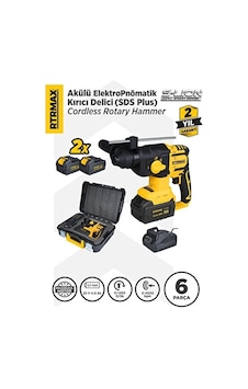 Rtrmax Akülü Elektropnömatik Kırıcı Delici Sds Plus ,20v - 4 Ah Çift Akülü Rtrmax Akülü Elektropnömatik Kırıcı Delici Sds Plus ,20v - 4 Ah Çift Akülü