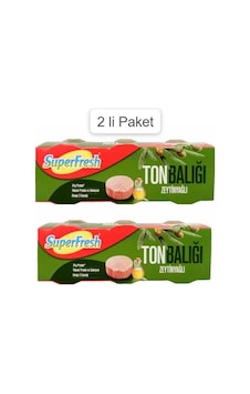 SuperFresh Zeytinyağlı Ton Balığı 3x75 gr (2'li paket) SuperFresh Zeytinyağlı Ton Balığı 3x75 gr (2'li paket)