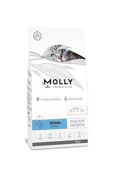 Molly Düşük Tahıllı Hypoallergenic Tavuklu Yavru Kedi Maması 2 Kg Molly Düşük Tahıllı Hypoallergenic Tavuklu Yavru Kedi Maması 2 Kg