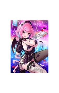 Pembe Anime Gamer: Kız Tablo Ahşap Poster Dekoratif Karışık - 223820739 Karışık