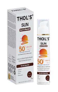 Thol's Sun Spot & Blemish Fluid Leke ve Siyah Nokta Karşıtı Koruyucu Güneş Kremi SPF50+ 50 ML Thol's Sun Spot & Blemish Fluid Leke ve Siyah Nokta Karşıtı Koruyucu Güneş Kremi SPF50+ 50 ML