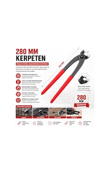 280 Mm Kerpeten Profesyonel Çelik İnşaat Kerpeteni Tel Kesme Ve Çivi Sökme Pensesi