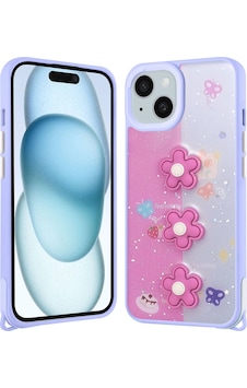 Apple Uyumlu iPhone 15 Plus Kılıf Parlayan Sıvılı Simli Kabartma Figürlü Zore Cevze Kapak-mor Pansm-ya Mor Pansm-ya Apple Uyumlu iPhone 15 Plus Kılıf Parlayan Sıvılı Simli Kabartma Figürlü Zore Cevze Kapak-mor Pansm-ya Mor Pansm-ya