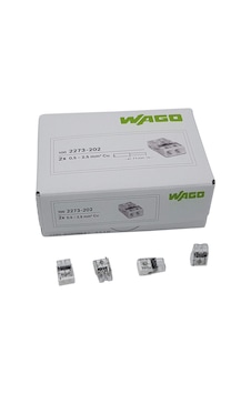 Wago 100 Adet Wago 2273-202 Kompakt Bağlantı Kutusu Kelepçesi - 0,5 2,5 Mm, 2 Kutuplu, Şeffaf/beyaz Wago 100 Adet Wago 2273-202 Kompakt Bağlantı Kutusu Kelepçesi - 0,5 2,5 Mm, 2 Kutuplu, Şeffaf/beyaz