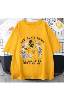 Flood Of Style Vintage Ölü Olmak İçin Ölmek Zorunda Değilsiniz Tome T Shirt Erkek Kadın Klasik Grafik Pamuk Sarı Flood Of Style Vintage Ölü Olmak İçin Ölmek Zorunda Değilsiniz Tome T Shirt Erkek Kadın Klasik Grafik Pamuk Sarı