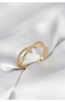 Gold Renk Zirkon Taşlı Fiyonk Model Kadın Yüzük Çok Renkli Gold Renk Zirkon Taşlı Fiyonk Model Kadın Yüzük Çok Renkli