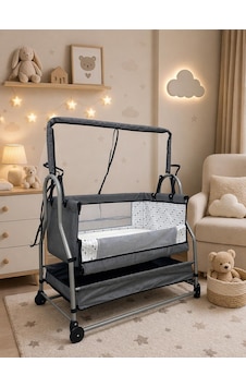 Kujju Pegasus Anne Yanı Katlanır Bebek Beşiği 50x90 Cm - Gri Kujju Pegasus Anne Yanı Katlanır Bebek Beşiği 50x90 Cm - Gri