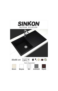 Sinkon Siyah Granit Eviye 50 x 86 - Sg86 - Sinkon Sinkon Siyah Granit Eviye 50 x 86 - Sg86 - Sinkon