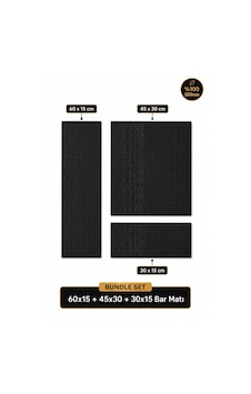 Siliconly 3 Lü %100 Silikon Bar Matı Seti 60x15 + 45x30 + 30x15 Cm Kaydırmaz Mat Siliconly 3 Lü %100 Silikon Bar Matı Seti 60x15 + 45x30 + 30x15 Cm Kaydırmaz Mat