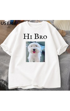 Flood Of Style Merhaba Bro Köpek Yavru T-shirt Tee Rahat Y2k Komik Meme Waitimgoated T Erkekler Kadın Beyaz Flood Of Style Merhaba Bro Köpek Yavru T-shirt Tee Rahat Y2k Komik Meme Waitimgoated T Erkekler Kadın Beyaz