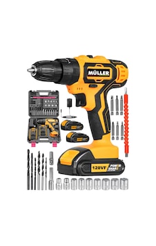 Pro Müller 1800 Power Shar Çelik Şanzıman Bakır Sargılı Çift Akülü Matkap Vidalama Seti Pro Müller 1800 Power Shar Çelik Şanzıman Bakır Sargılı Çift Akülü Matkap Vidalama Seti