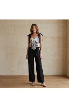 Ellovia Toile Desen Korse Lacivert Ellovia Toile Desen Korse Lacivert