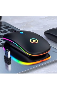 Dailytech Şarj Edilebilir Kablosuz LED Aydınlatmalı Optik Mouse