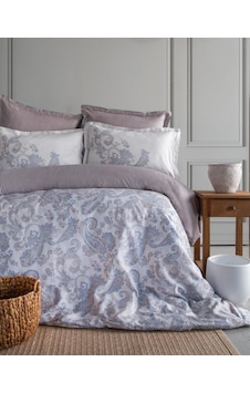 Apricitas Home Elegance Saten Nevresim Takımı Berta Indıgo Çift Kişilik Mor