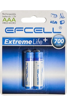 SARJLI PİL AAA İNCE KALEM 700MAH (2 ADET) Nİ-MH EFCELL HR-700AAA