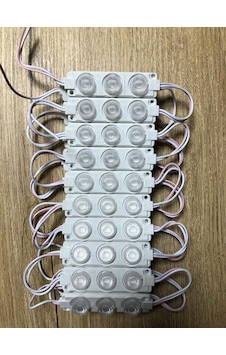12 Volt 3 Lü 3 Watt Geniş Lensli 3030 Modül Led 10 Adet Beyaz 12 Volt 3 Lü 3 Watt Geniş Lensli 3030 Modül Led 10 Adet Beyaz