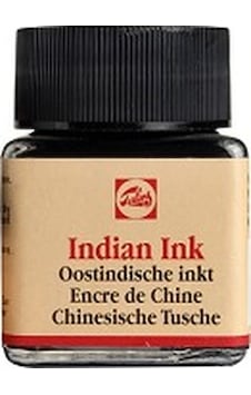 Talens Indian Ink Çini Mürekkebi 30 Ml. Siyah