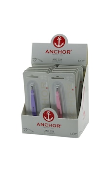 Anchor Anc-228 Cımbız 2in1 Renkli Metal Mini Tarak Uçlu - 12'li Paket