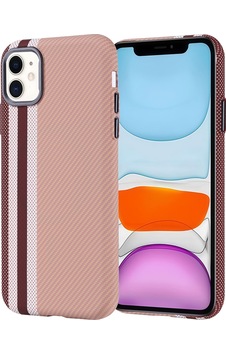Apple Uyumlu iPhone 11 Kılıf M-safe Şarj Özellikli Karbon Fiber Görünümlü Zore Nekst Kapak Gold Apple Uyumlu iPhone 11 Kılıf M-safe Şarj Özellikli Karbon Fiber Görünümlü Zore Nekst Kapak Gold