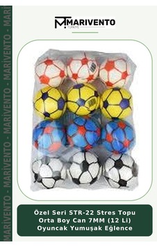Özel Seri Str-22 Topu Orta Boy Can 7mm 12 Li Oyuncak Yumuşak Eğlence