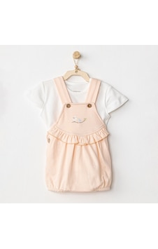 Andywawa Spring Birds Bebek Salopet Takımı AC24528 Andywawa Spring Birds Bebek Salopet Takımı AC24528