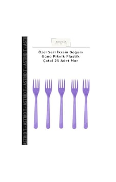 Özel Seri İkram Doğum Günü Piknik Plastik Çatal 25 Adet Mor Özel Seri İkram Doğum Günü Piknik Plastik Çatal 25 Adet Mor