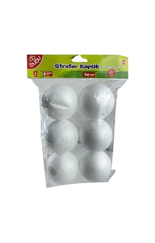 Bu-Bu Strafor Köpük Top 8 CM 6'Lı Kp0005 Bu-Bu Strafor Köpük Top 8 CM 6'Lı Kp0005