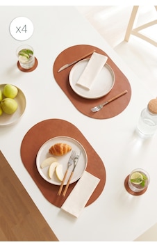 Home Wave 4'lü Taba/gri Renk Suni Deri Amerikan Servis Set 45 X 30 Cm Home Wave 4'lü Taba/gri Renk Suni Deri Amerikan Servis Set 45 X 30 Cm