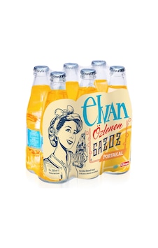 Elvan Gazoz Portakallı 250 ml 6 lı Paket Cam Şişe