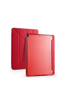 Apple iPad Uyumlu 10.2 8. İle Uyumlu Kılıf Silikon Yumuşak 4 Farklı Stand Olabilen Kalem Bölmeli Kapaklı Tablet Kılıfı Kırmızı Sku: Zeusb0fhk79j8y Arka Kapak
