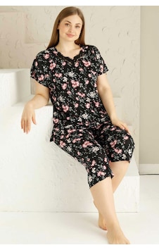 Alimer Kadın Siyah Büyük Beden Bermuda Pijama Takm Edy2735b-s Siyah Alimer Kadın Siyah Büyük Beden Bermuda Pijama Takm Edy2735b-s Siyah