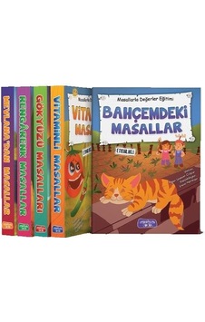 Masallarla Değerler Eğitimi Seti-5 Kitap Takım - Bilgenur Çorlu - Yediveren Yayınları