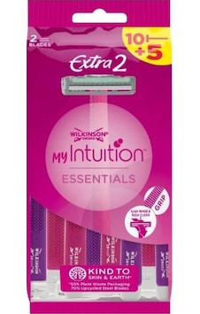 Wilkinson Sword Intuition Essentials Extra 2 Kadın Çift Bıçaklı Tıraş Bıçağı - 10+5 Paket Wilkinson Sword Intuition Essentials Extra 2 Kadın Çift Bıçaklı Tıraş Bıçağı - 10+5 Paket