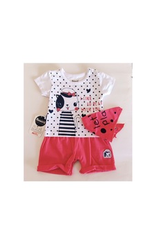 Kidsmadamiko Miniworld Kız Bebek Kedili Tulum Fuşya Kidsmadamiko Miniworld Kız Bebek Kedili Tulum Fuşya