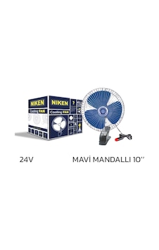 Niken Oto Vantilatör 24v 10 İnch Mandallı Çakmak Girişli Niken Oto Vantilatör 24v 10 İnch Mandallı Çakmak Girişli