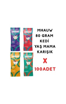 Mhauw Pouch Karışık Kedi Yaş Maması X 100 Adet Mhauw Pouch Karışık Kedi Yaş Maması X 100 Adet