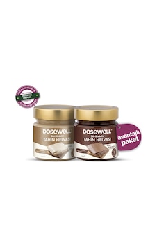 Dosewell Sürülebilir Tahin Helvası Sade Ve Ham Kakaolu 250 Gr 2'li Paket