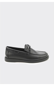 Derinet Hakiki Deri Püsküllü Kadın Loafer Siyah Siyah Derinet Hakiki Deri Püsküllü Kadın Loafer Siyah Siyah