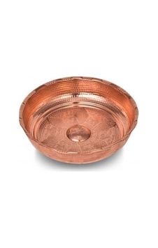 Turna Bakır Kurnacı Hamam Tası 18 CM Makine İşleme Kırmızı Turna Gümüş Turna Bakır Kurnacı Hamam Tası 18 CM Makine İşleme Kırmızı Turna Gümüş