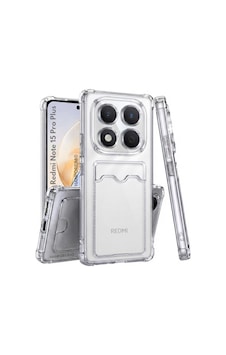 Redmi Note 15 Pro Plus 5g Uyumlu Kartlıklı Kılıf Köşe Korumalı Cüzdanlı Silikon Kapak Şeffaf Redmi Note 15 Pro Plus 5g Uyumlu Kartlıklı Kılıf Köşe Korumalı Cüzdanlı Silikon Kapak Şeffaf
